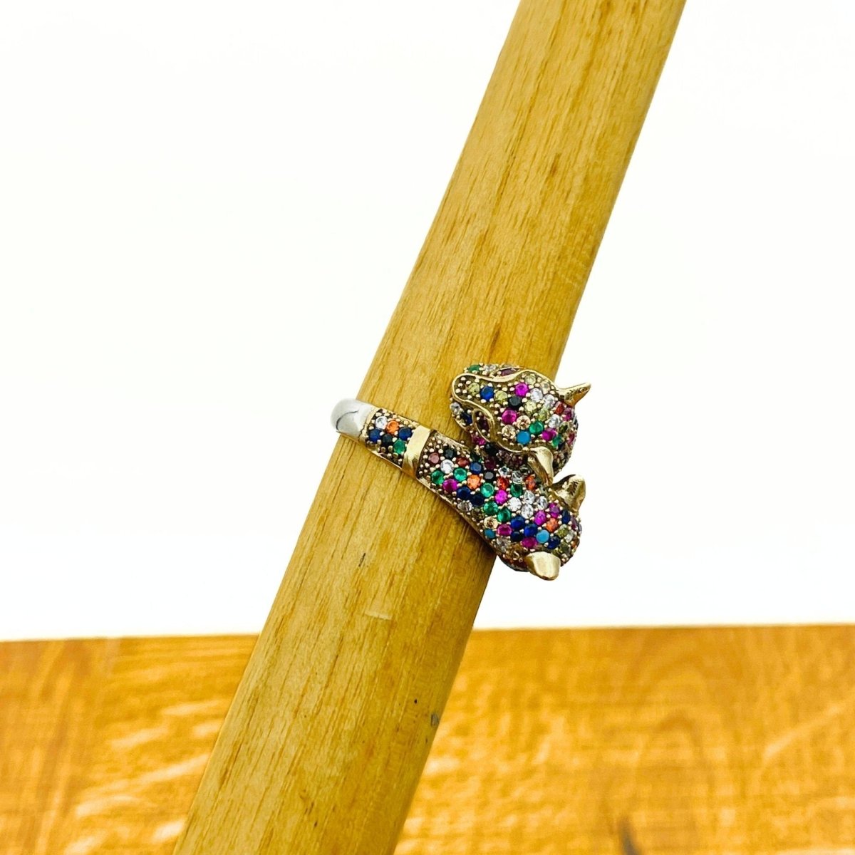 Amethyst Tiger Head Ring - TryAladdin