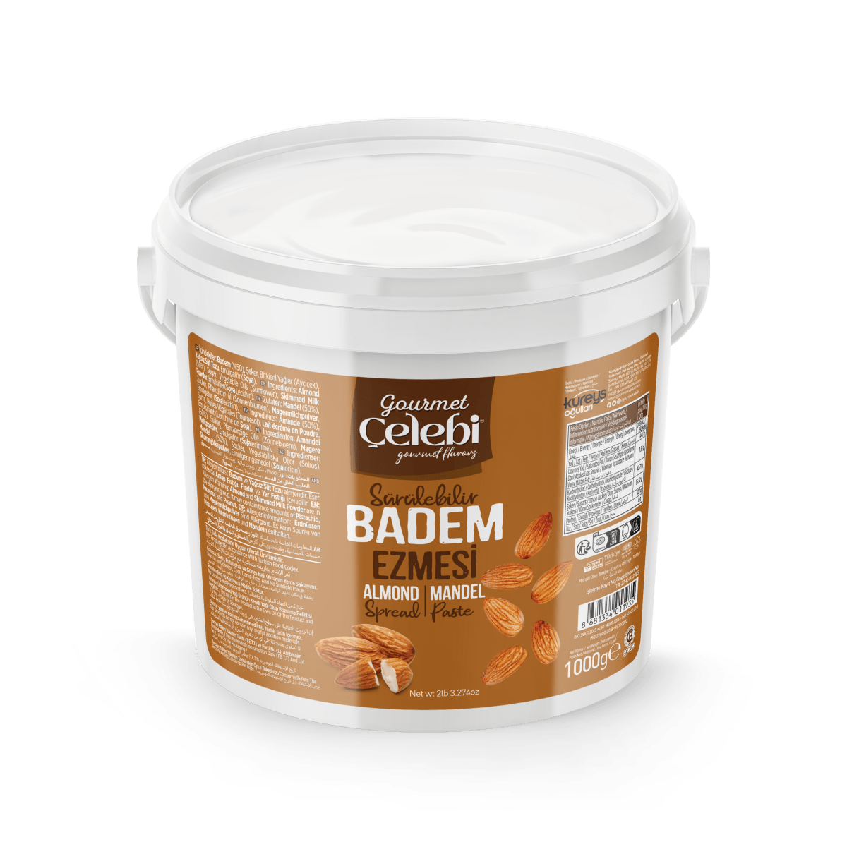 Celebiogullari Professional Spreadable Almond Butter (50%) - 500g, 1kg & 5kg Buckets - TryAladdin