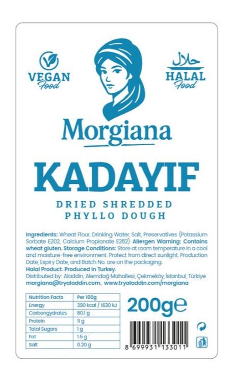 Dried Kataifi/Kadayif - Bulk Shredded Phyllo Dough 16lb - TryAladdin