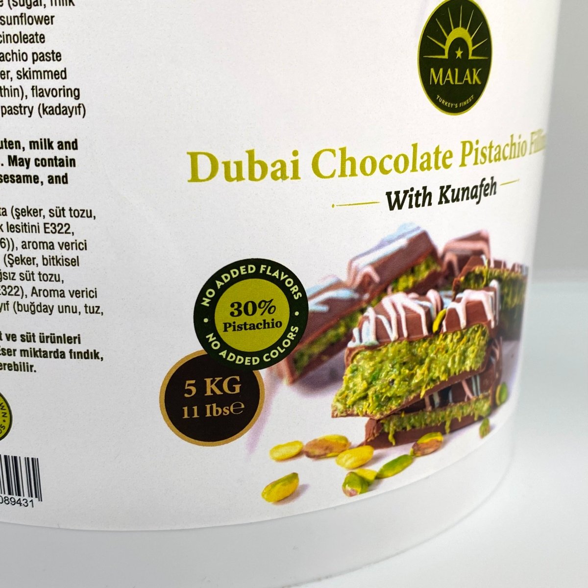 Malak Dubai Chocolate Pistachio Filling with with Kunafeh - 30% Pistachio - TryAladdin