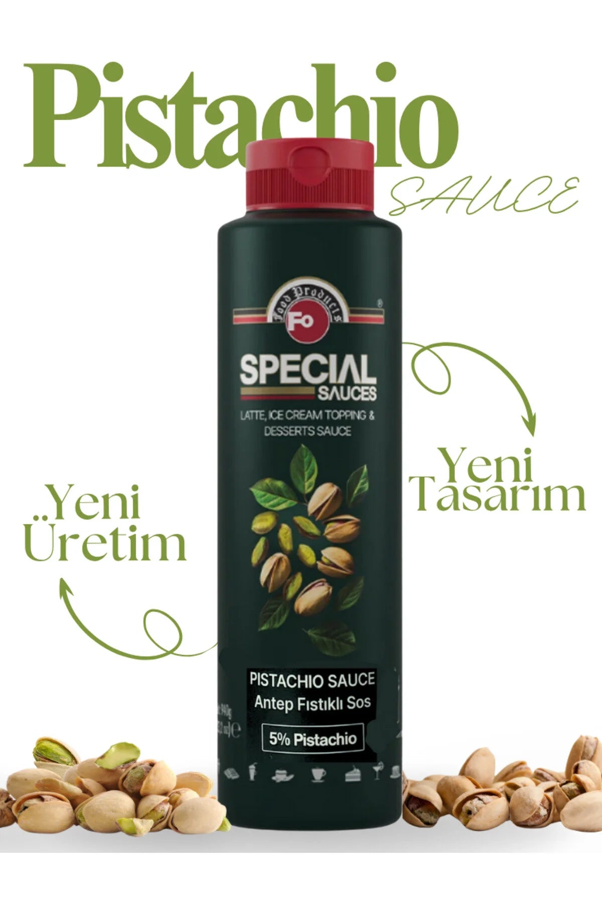 FO Antep Pistacie Topping Sauce med 5% Pistacie