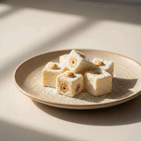 Carsibasi Premium Glutenfri Sultan Tyrkisk Delight med Hasselnød - 500g Æske