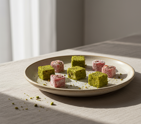 Carsibasi Premium Assorterede Tyrkiske Delikatesser (Pistacie & Rose) - 180g Gaveæske