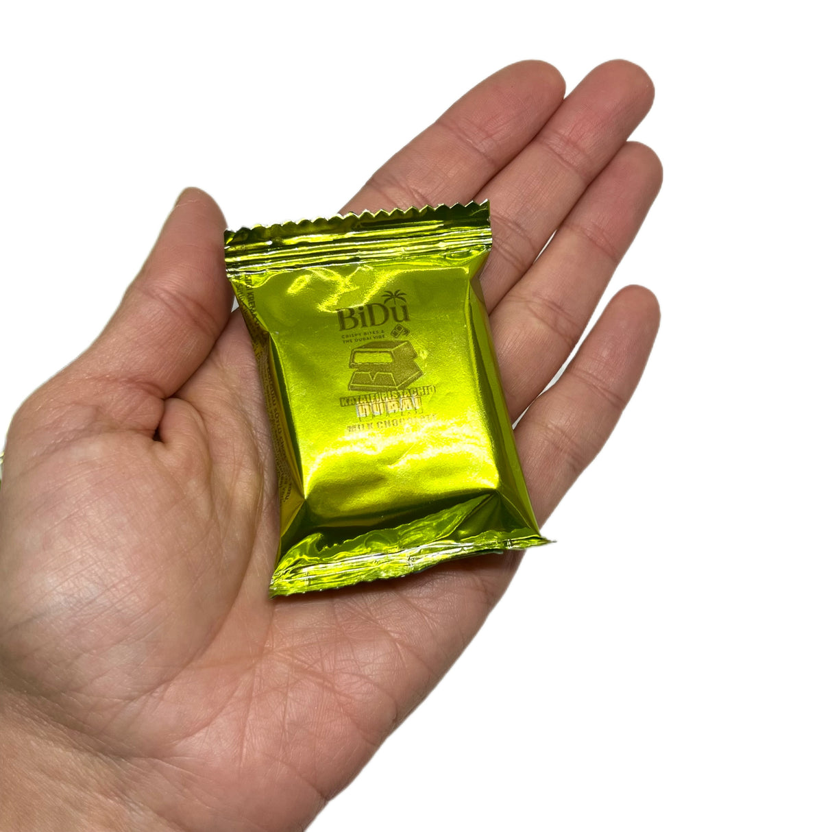 BiDu Premium Dubai-stil Mælkechokolade med Pistacie & Revet Hvede - 17g