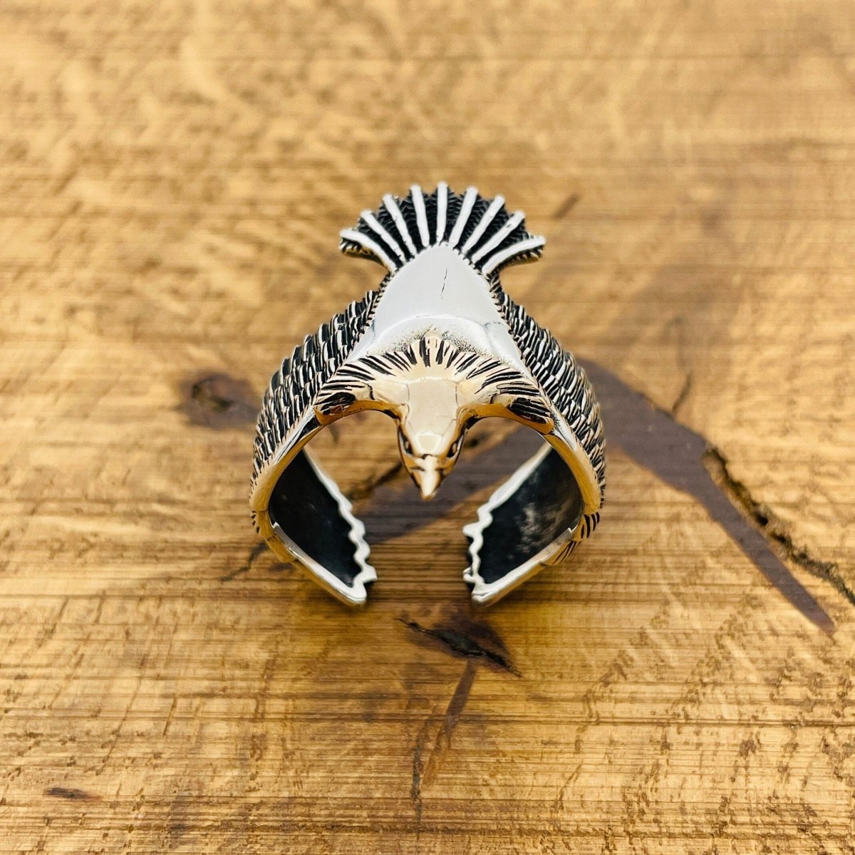 Adjustable Eagle Silver Ring - TryAladdin