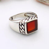 Agate Stone Ring Men - TryAladdin