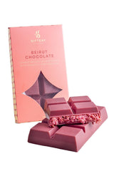 Beirut Chocoalte: Ruby Chocolate with Crispy Kadayif and Red Berry Filling - TryAladdin