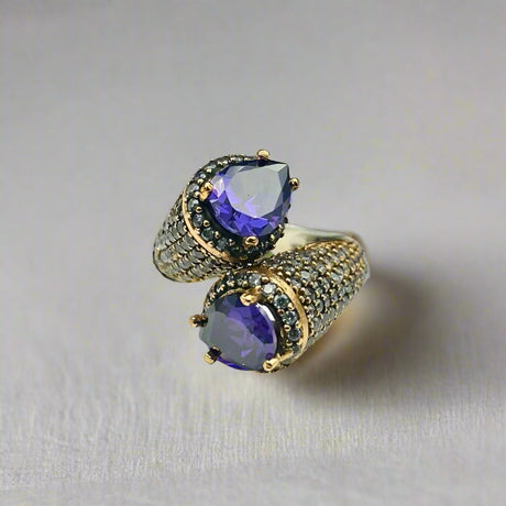 Istanbul Jewelry | Amethyst Turkish Design Handmade Silver Ring - TryAladdin