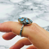 Istanbul Jewelry | Turquoise Ottoman Style Handmade Silver Ring - TryAladdin