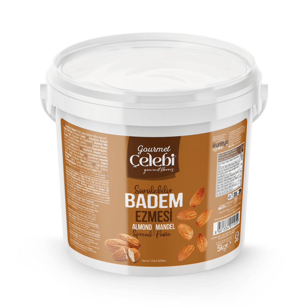 Celebiogullari Professional Spreadable Almond Butter (50%) - 500g, 1kg & 5kg Buckets - TryAladdin