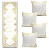 Digital Printed Runner and Cushion Pillow Cover Set with Arabian Lantern Design - TryAladdin