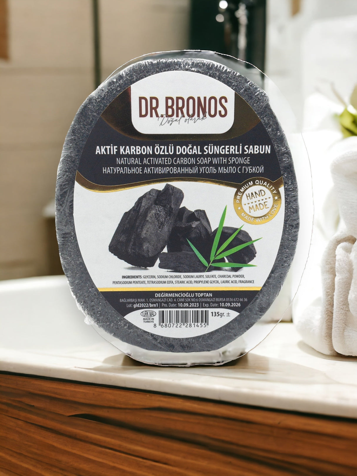 Dr. Bronos | Activated Carbon Soap with Sponge - TryAladdin