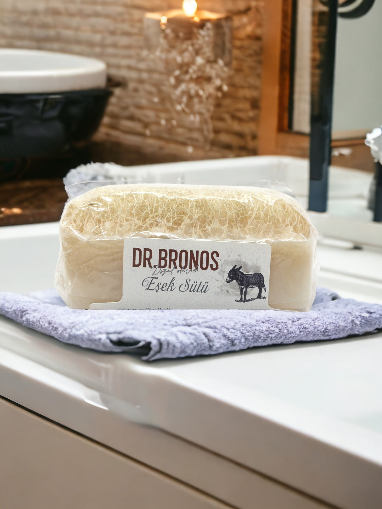 Dr. Bronos | Donkey Milk Soap with Natural Pumpkin Loofah - TryAladdin