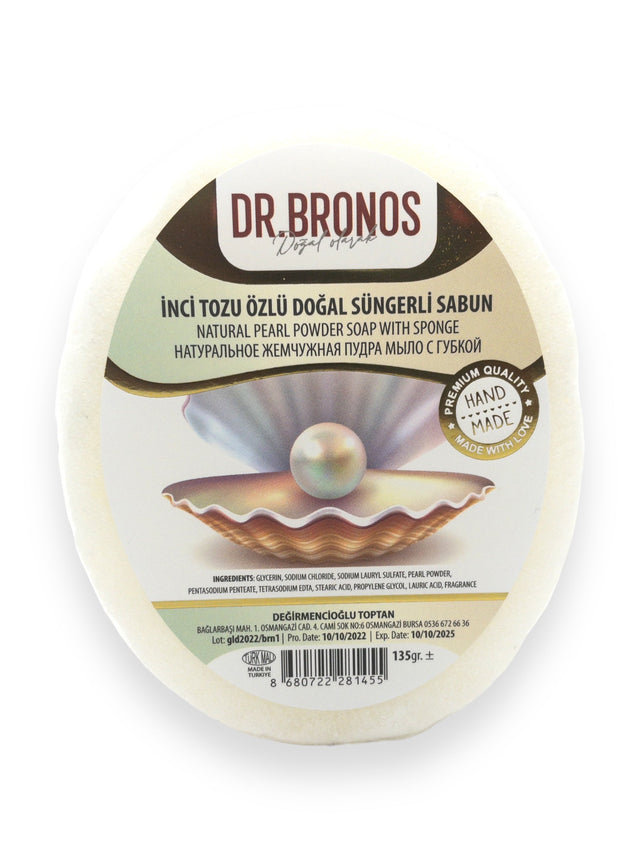 Dr. Bronos | Natural Pearl Powder Soap with Sponge - TryAladdin