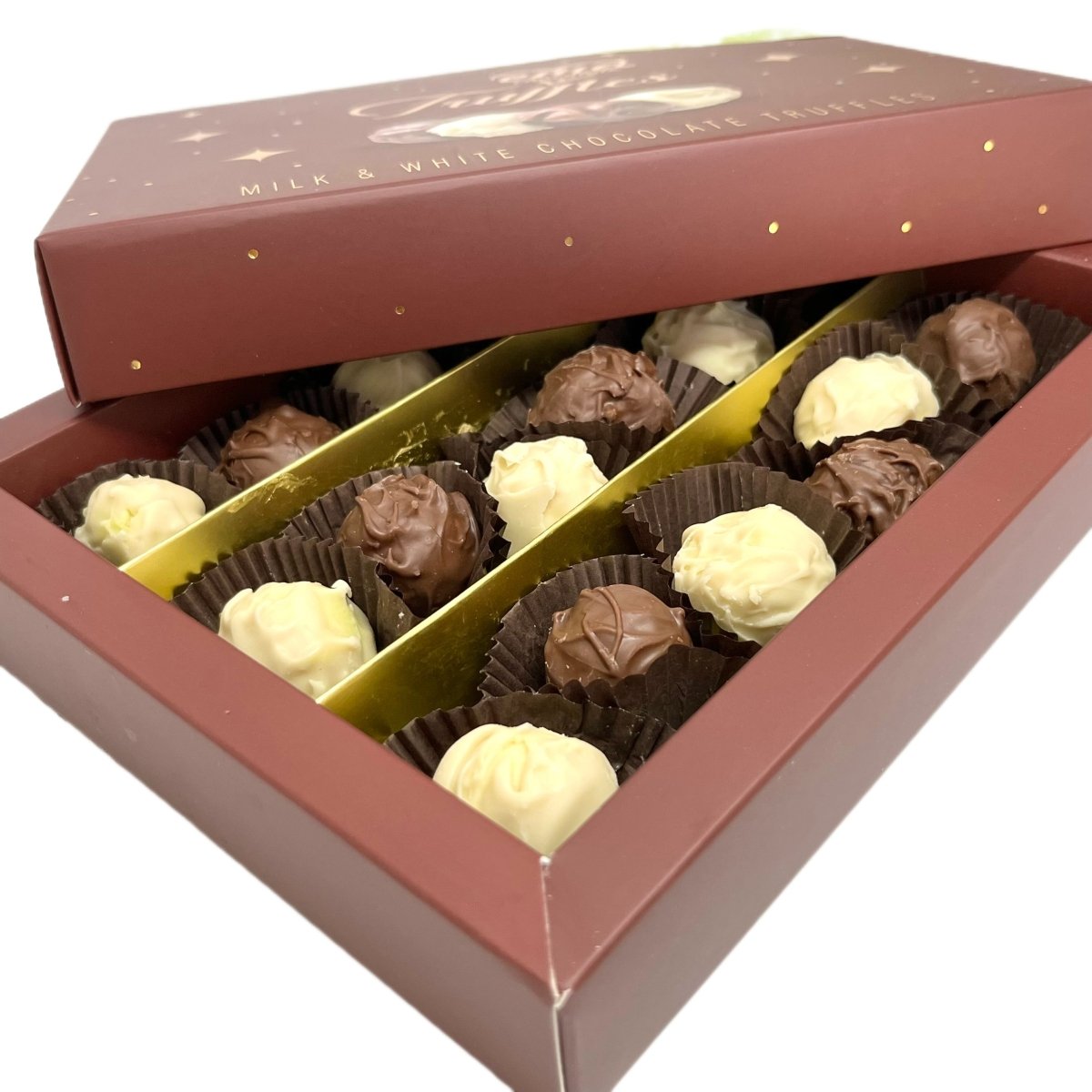 Ema Chocolate Milk and White Chocolate Truffles With Dubai Filling - 250g - TryAladdin