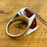 Handmade WoMen's Red Ruby Ring - TryAladdin