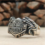 Harley Davidson 925K Sterling Silver Ring - TryAladdin