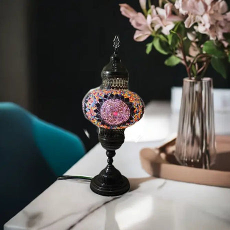 HND Handicraft | Handmade Turkish - Moroccan Mosaic Table Lamp - TryAladdin