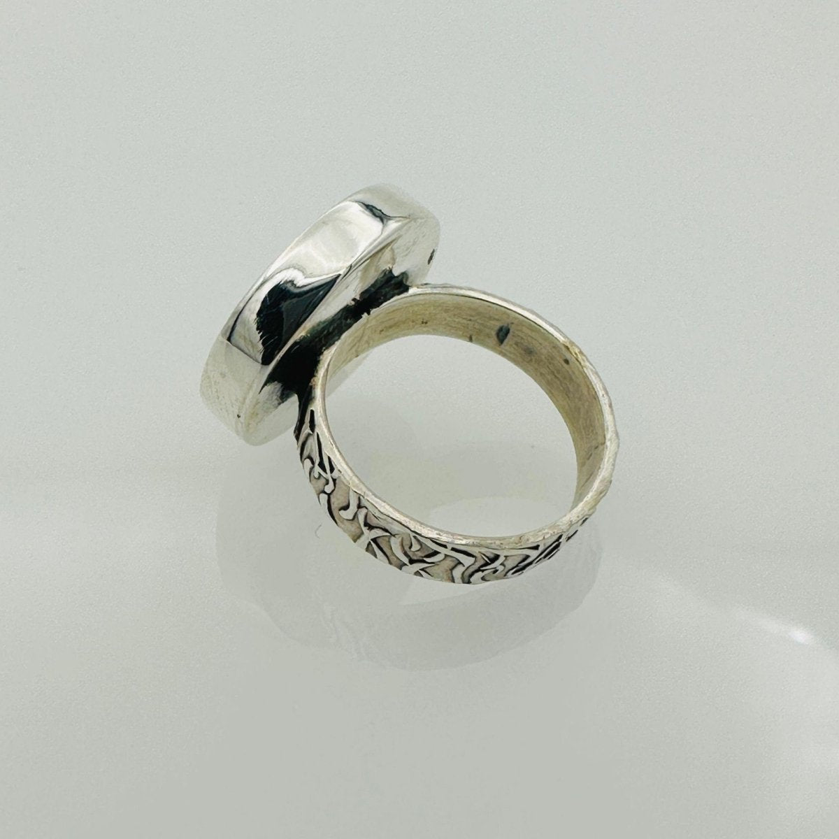 Islamic Design Men's Silver Ring - TryAladdin