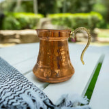 Lavina | Copper Cup with Golden Handle (7.5 cm) - TryAladdin