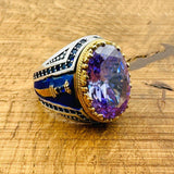 Men’s Amethyst Oval Ring - TryAladdin