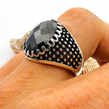 Men's Black Onyx Stone Ring - TryAladdin