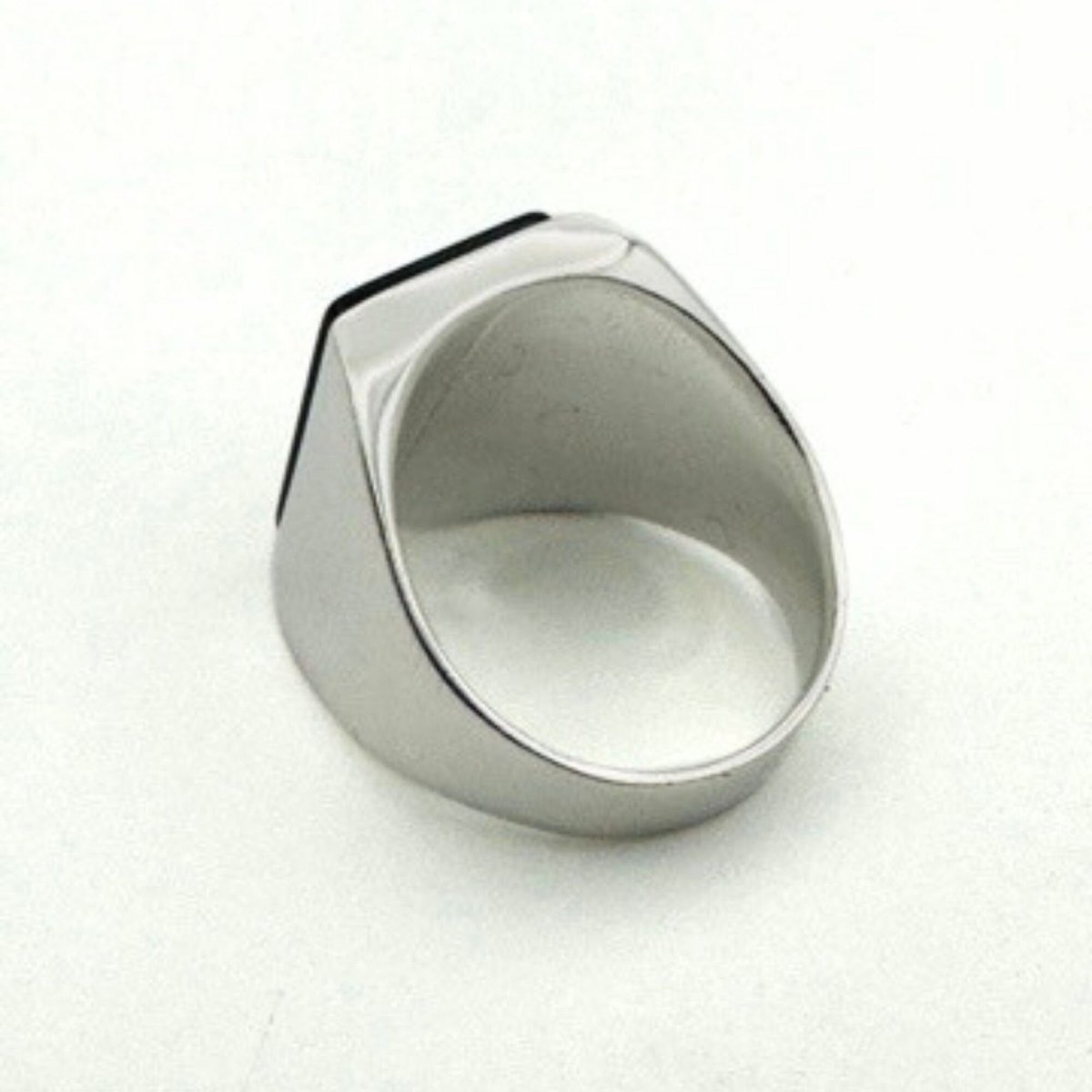 Men's Black Onyx Stone Silver Ring - TryAladdin