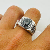 Men's Black Zircon Stone Ring - TryAladdin