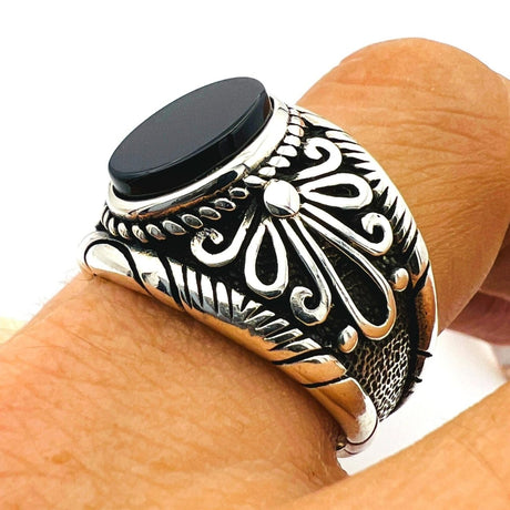 Men's Double Head Eagle Turkish Ottoman Style Sterling Silver Ring - TryAladdin