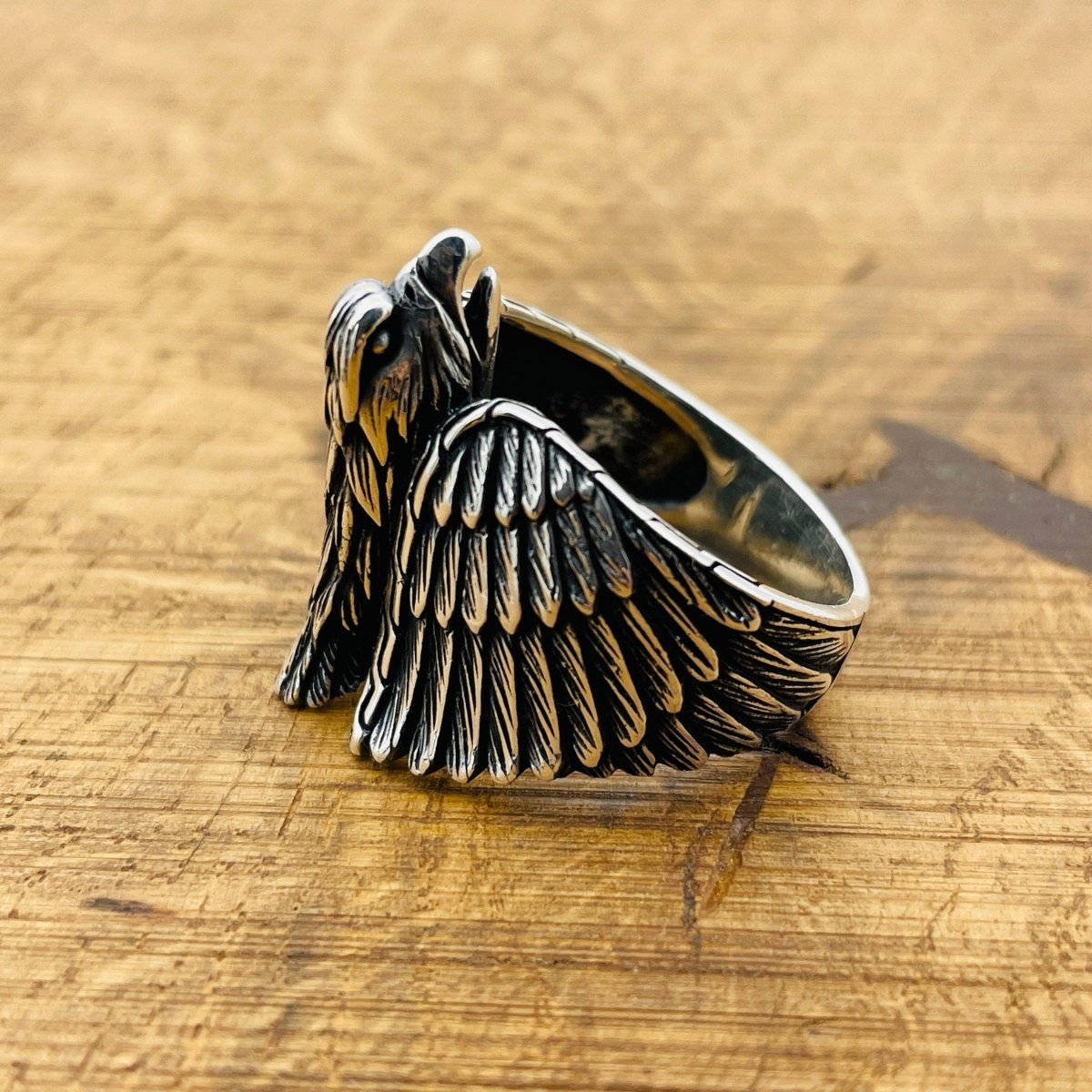 Men's Eagle Silver Ring - TryAladdin