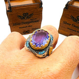 Men's Purple Amethyst Ring - TryAladdin