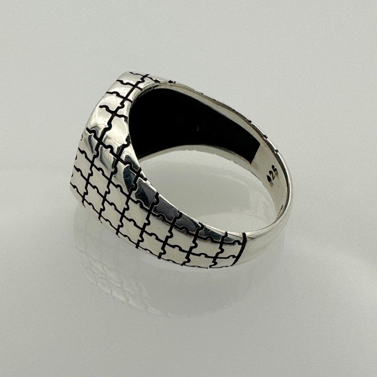 Men's Puzzle Design Silver Ring - TryAladdin