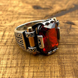 Men's Red Ruby Ring - TryAladdin