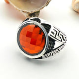 Men's Red Zircon Stone Ring - TryAladdin