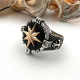 Men's Silver Ring, Black Onyx Stone Ring - TryAladdin