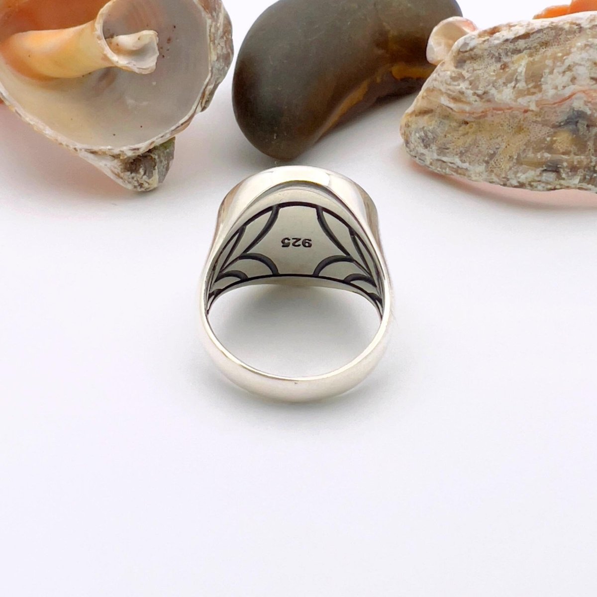 Men's Silver Ring with Black Onyx Stone - TryAladdin