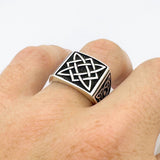 Men's Sterling Silver Handmade Ring - TryAladdin