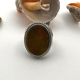 Men's Tiger's Eye Stone Silver Ring - TryAladdin