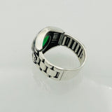 Men's Turkish Turquoise Square Silver Ring - TryAladdin