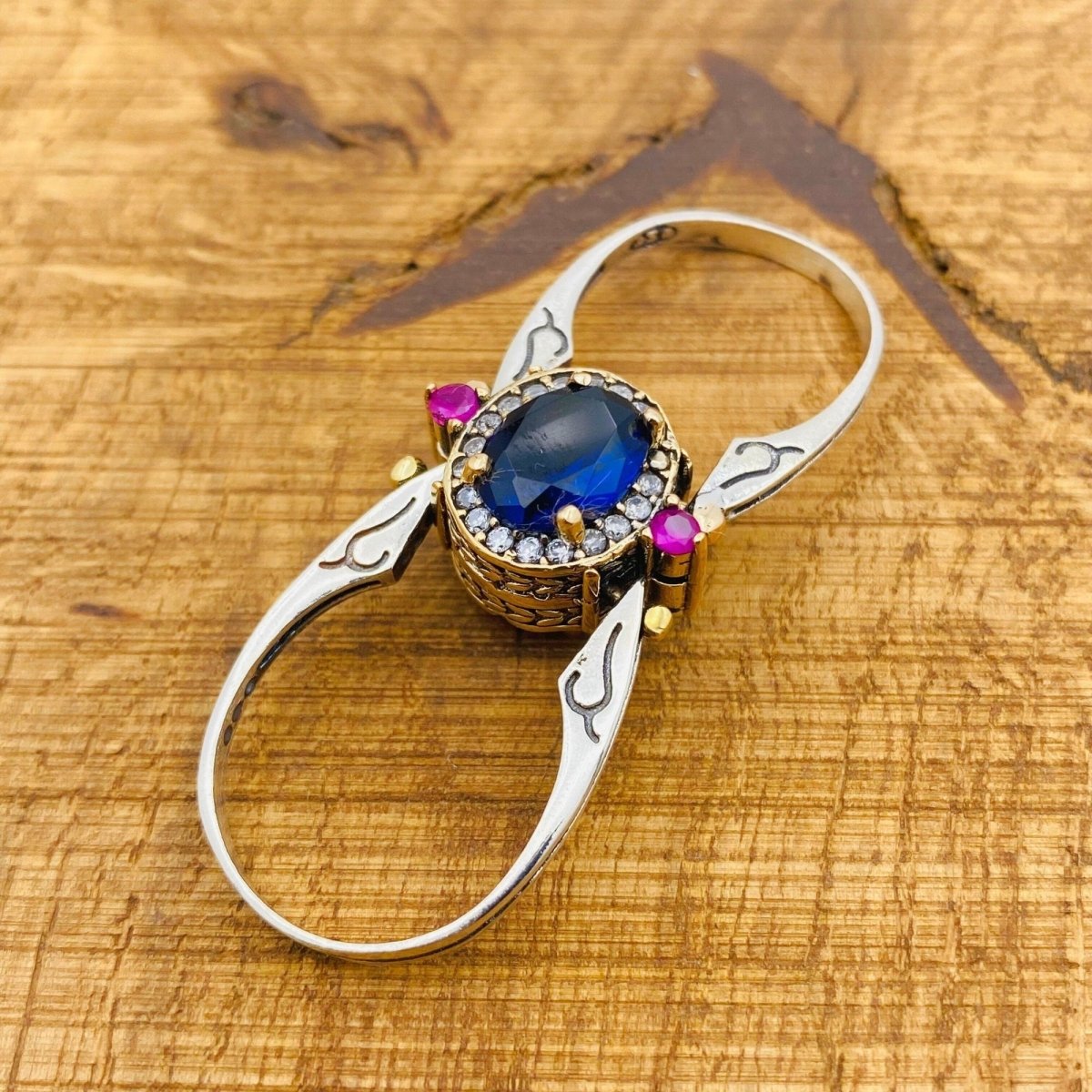 Multi Stone Ring, Sapphire & Zultanite Oval - TryAladdin