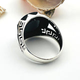 Onyx Men's Silver Ring - TryAladdin