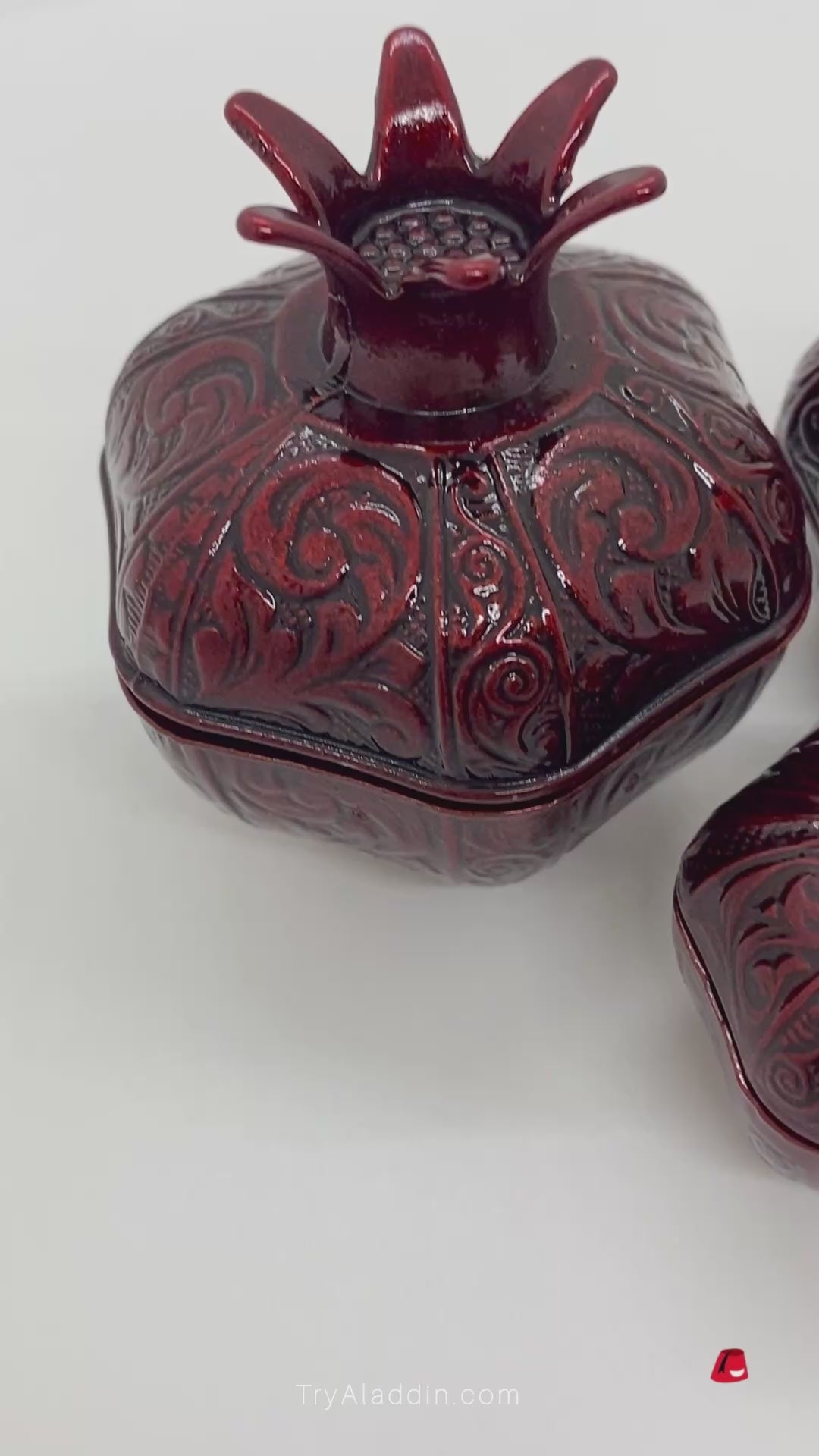 Acar | Turkish Delight Bowl Set of Three - No:1 - No:2 - No:3 - Pomegranate - Purple