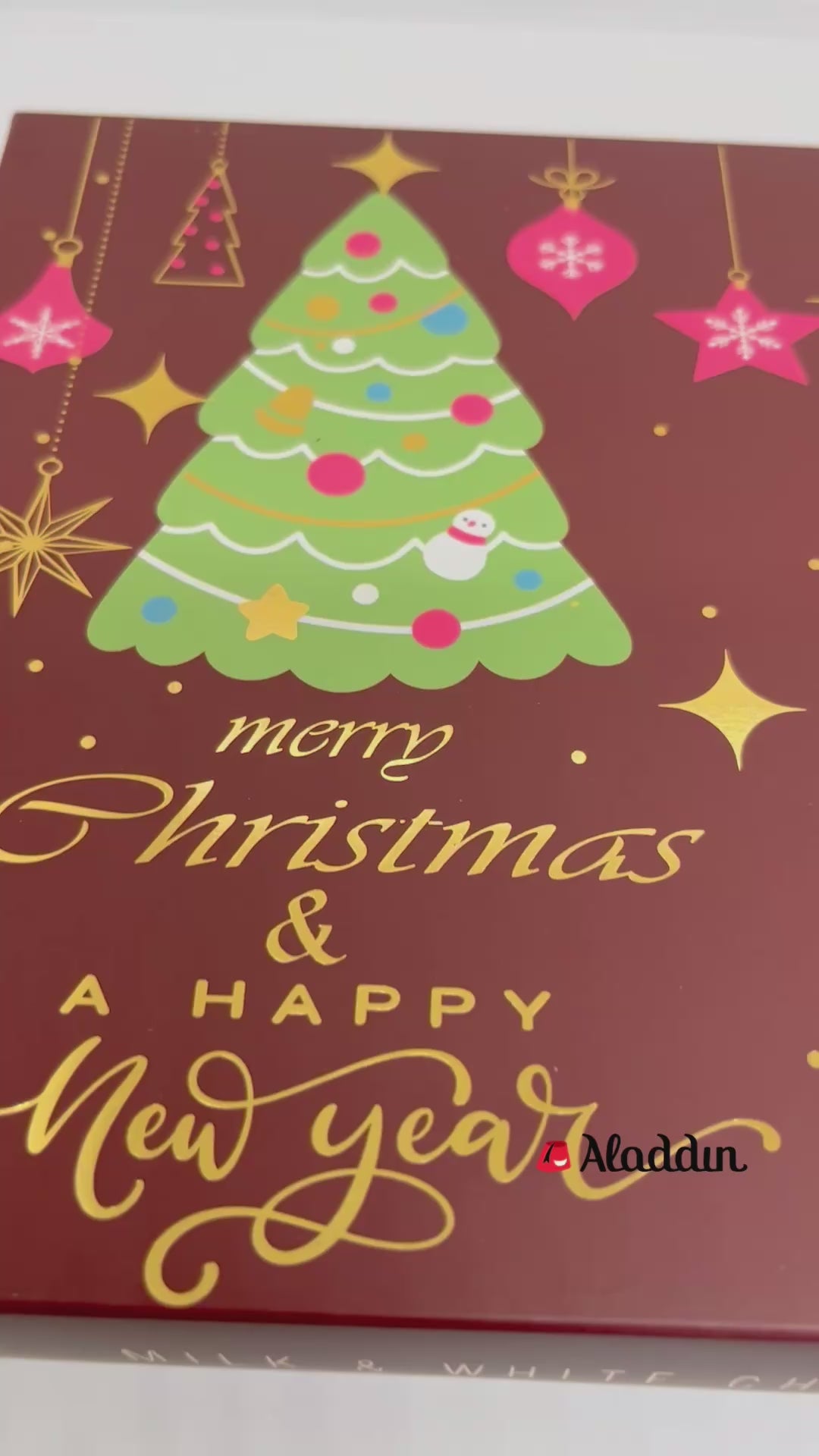 Ema chokolademælk og hvide chokoladetrøfler med græskarkremfyld - Glædelig jul æske - 250g