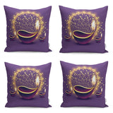 Ramadan - Themed Runner and Cushion Pillow Cover Set with Purple Background - TryAladdin