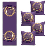 Ramadan - Themed Runner and Cushion Pillow Cover Set with Purple Background - TryAladdin