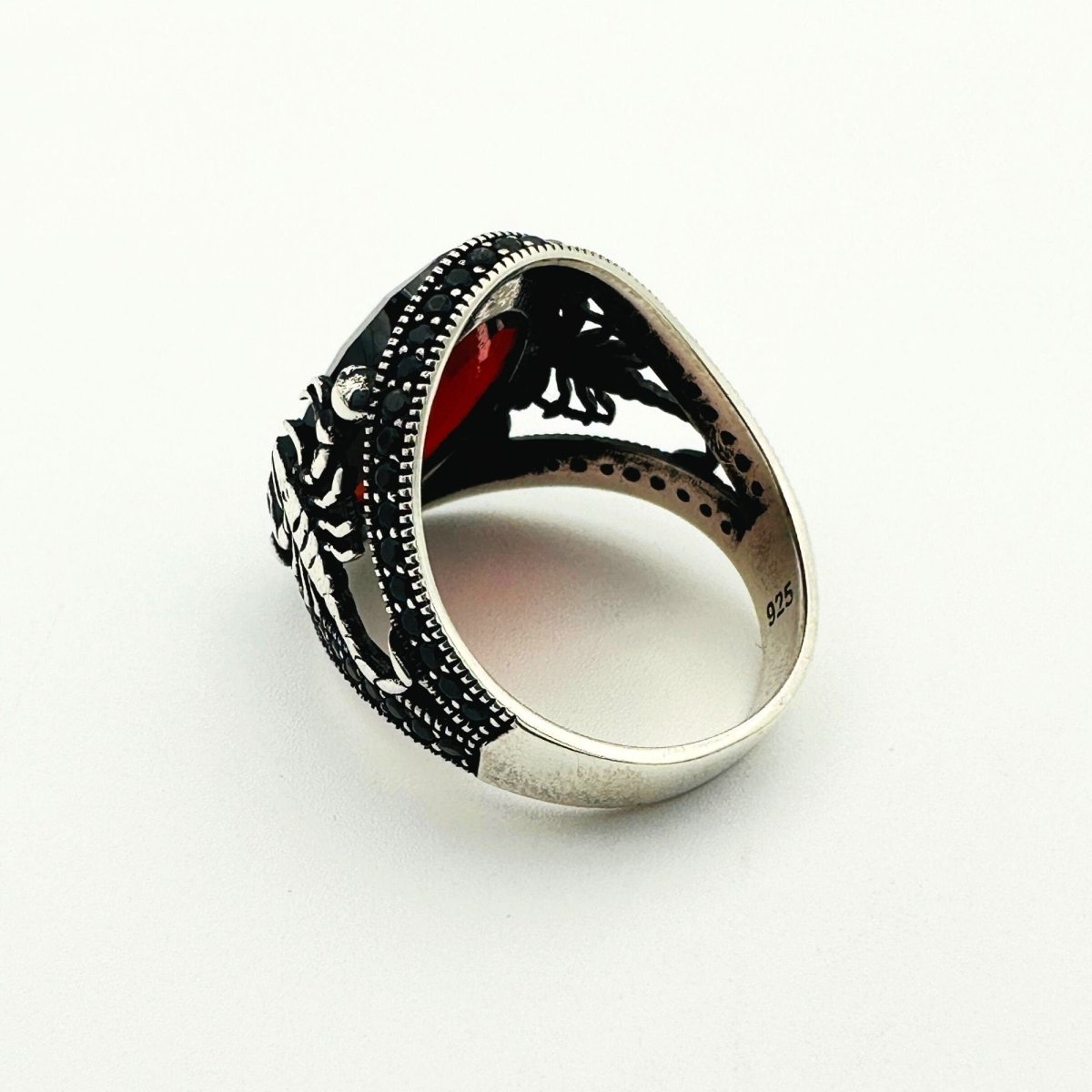 Scorpion Detailed Silver Men's Ring - TryAladdin