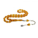 Selderesi | Yellow Drop Cut Fire Amber Tasbih - TryAladdin