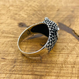 Silver Owl Head Statement Ring - TryAladdin