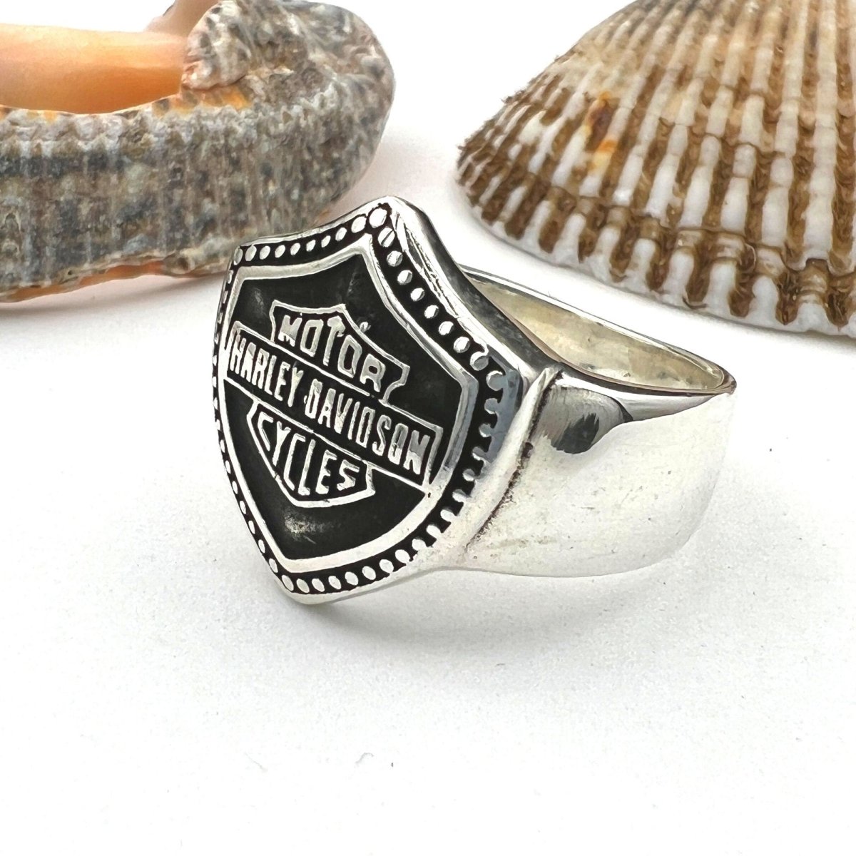 Sterling Silver Harley Davidson Ring - TryAladdin