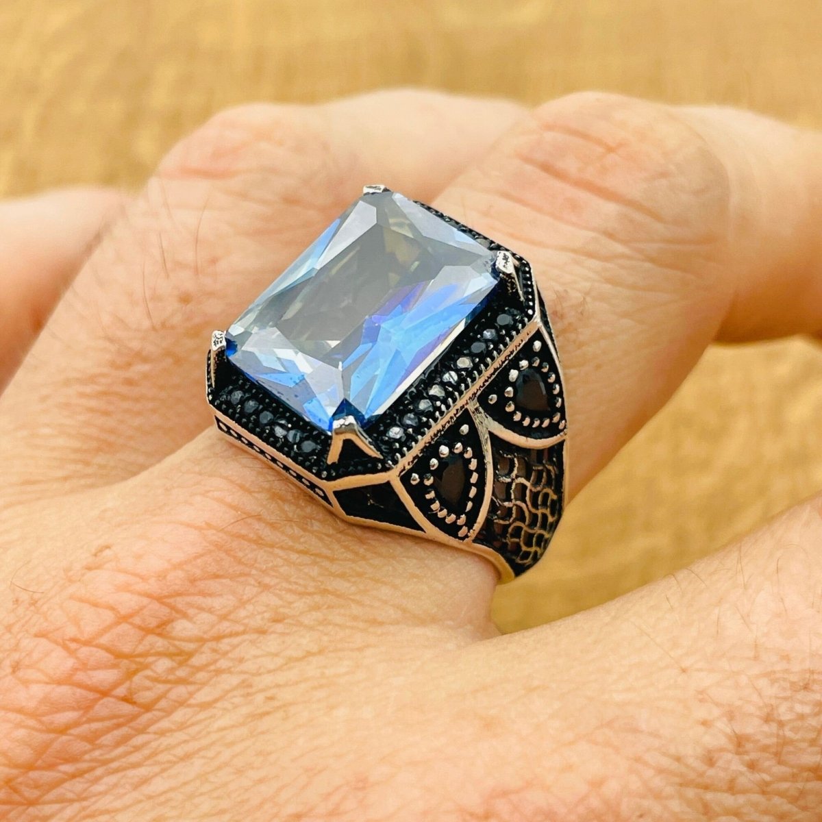 Tanzanite Silver Ring - TryAladdin